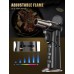 Domxty Torch Lighter Butane Refillable, Kitchen butane torch with [Adjustable Torch Nozzle & Flame], Cooking Blow Torch with Safety Lock for Grill, Creme Brulee, Camping, BBQ - Butane Gas Not Included