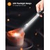 Domxty Electric Lighter with [LED Flashlight], USB Rechargeable Candle Lighters with Safety Lock, [Bendable Neck] Arc Plasma Long Lighter for Grill Camping BBQ Stove Outdoor, [Long Life Battery]
